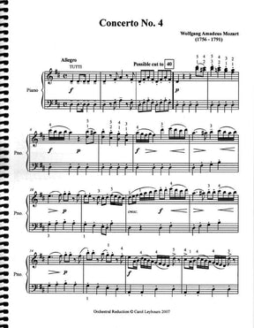 Mozart, WA - Violin Concerto No 4 in D Major, K 218 - PIANO ACCOMPANIMENT ONLY - arranged by Carol Leybourn - Frustrated Accompanist Edition