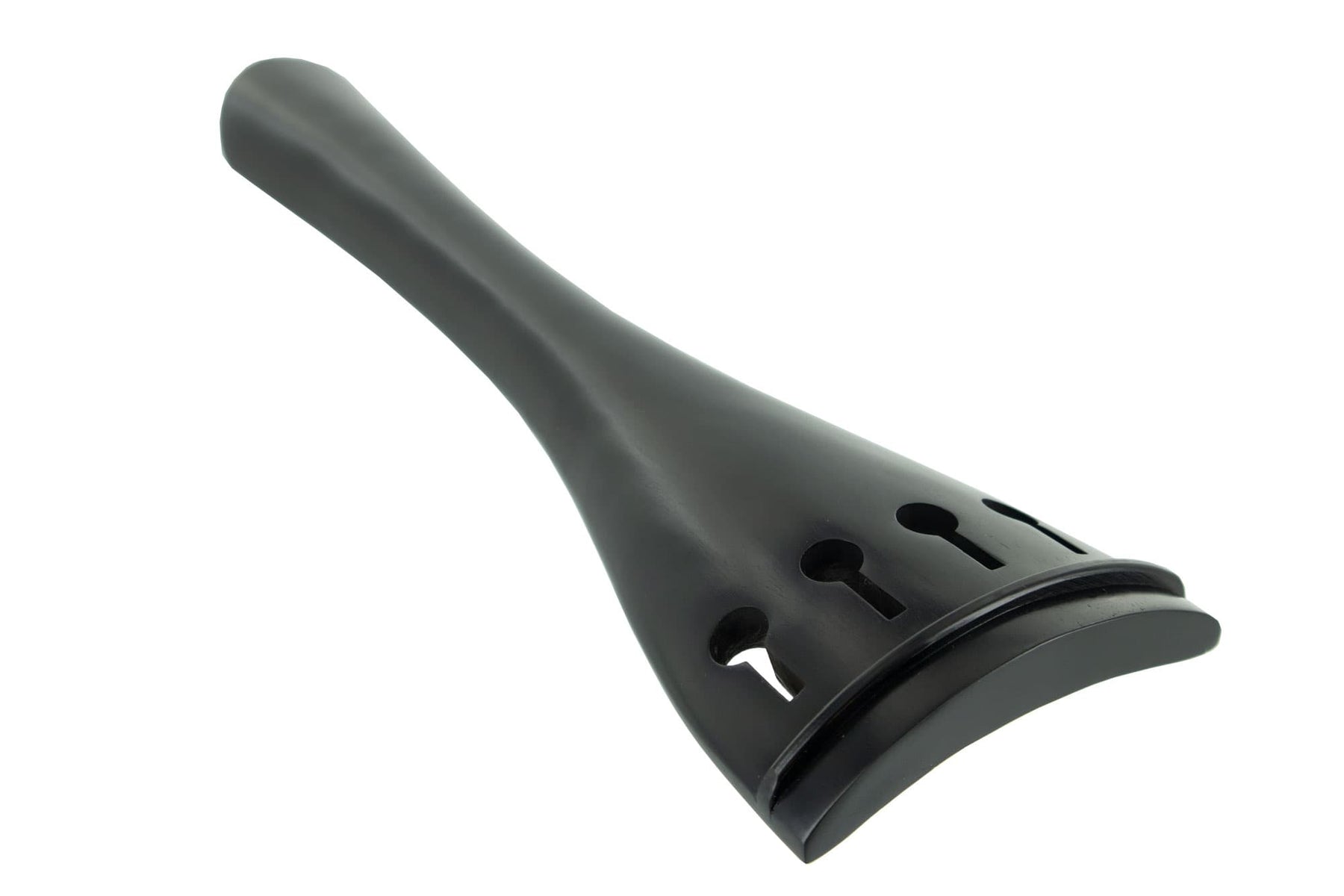 Ebony Double Bass Tailpiece with Vertical (hidden) Tailgut Holes – 3/4 Size