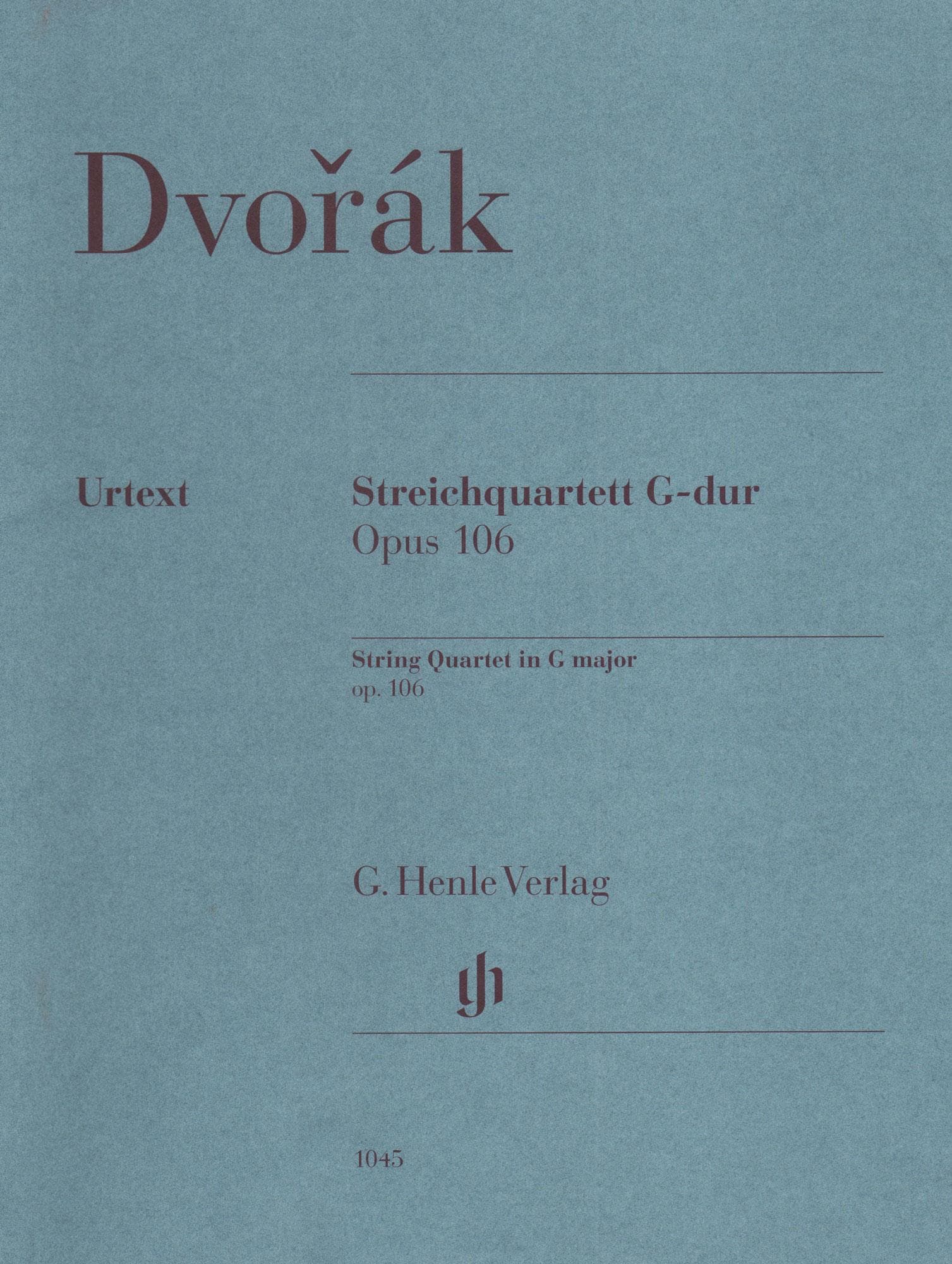 Dvorak, Antonin - String Quartet in G major - Opus 106 - Parts Only - Edited by Peter Jost - G Henle Verlag URTEXT