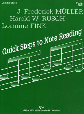 Fink/Müller/Rusch - Quick Steps To Note Reading, Book 3 - Violin - Neil A Kjos Music Co