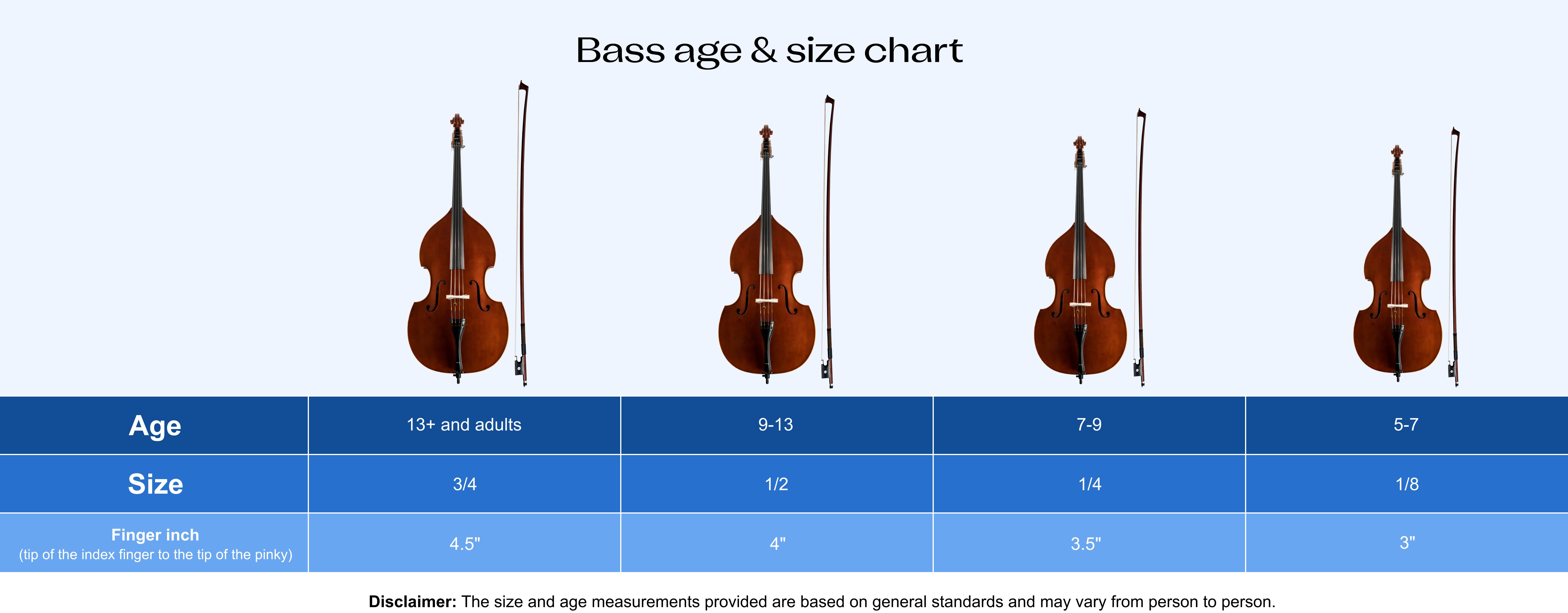 violin size chart