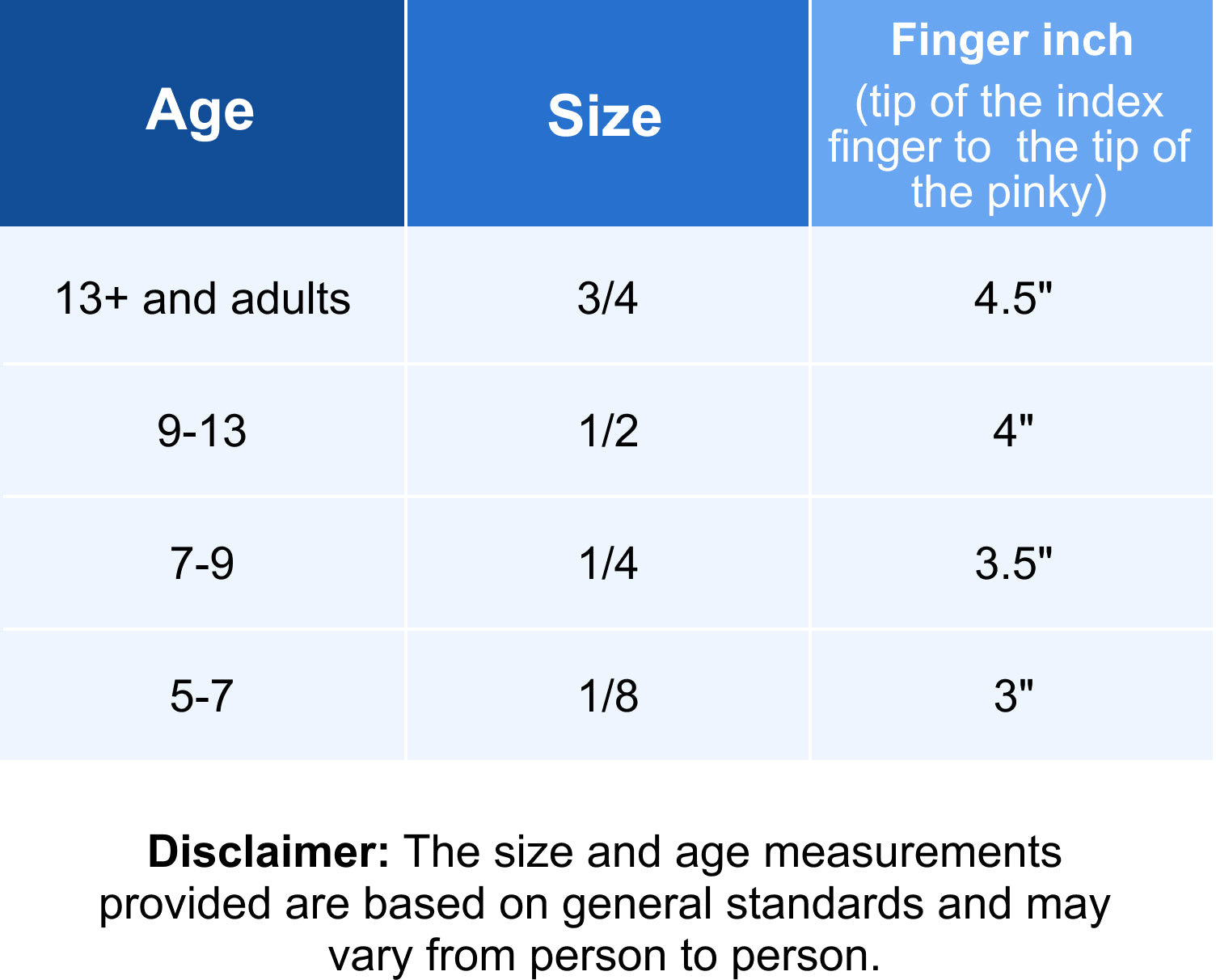 violin size chart