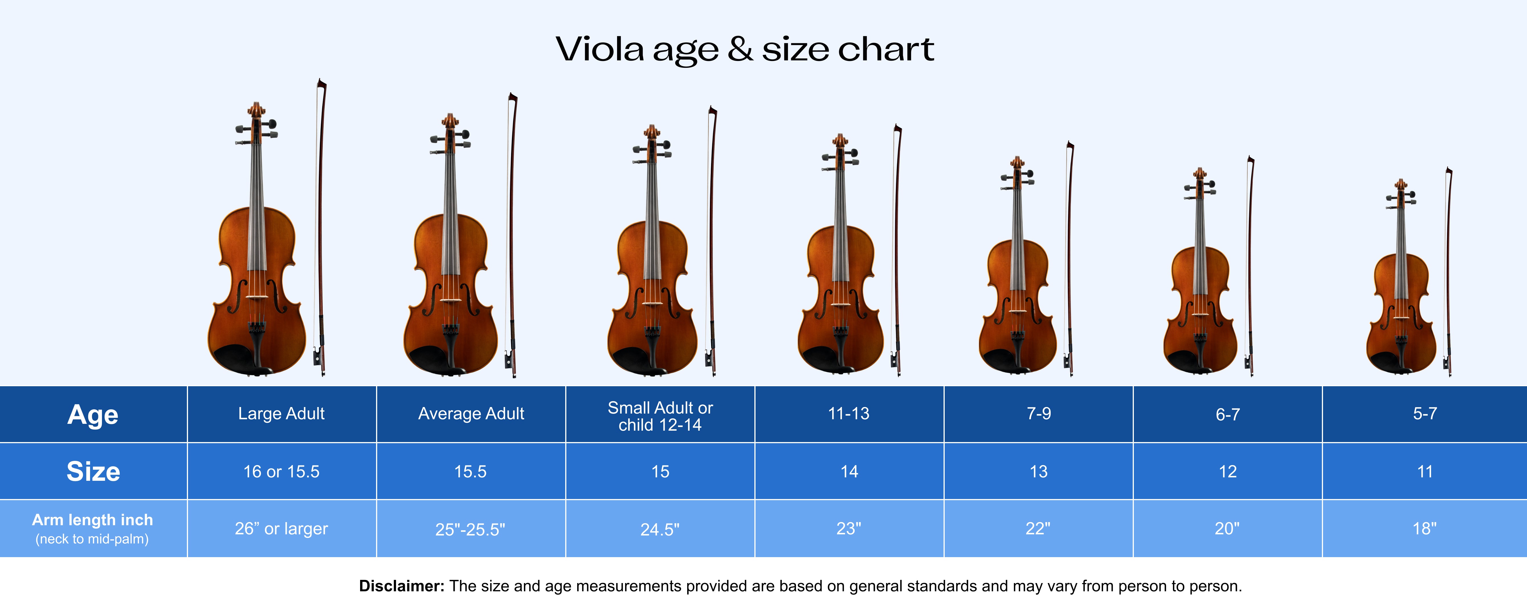 violin size chart