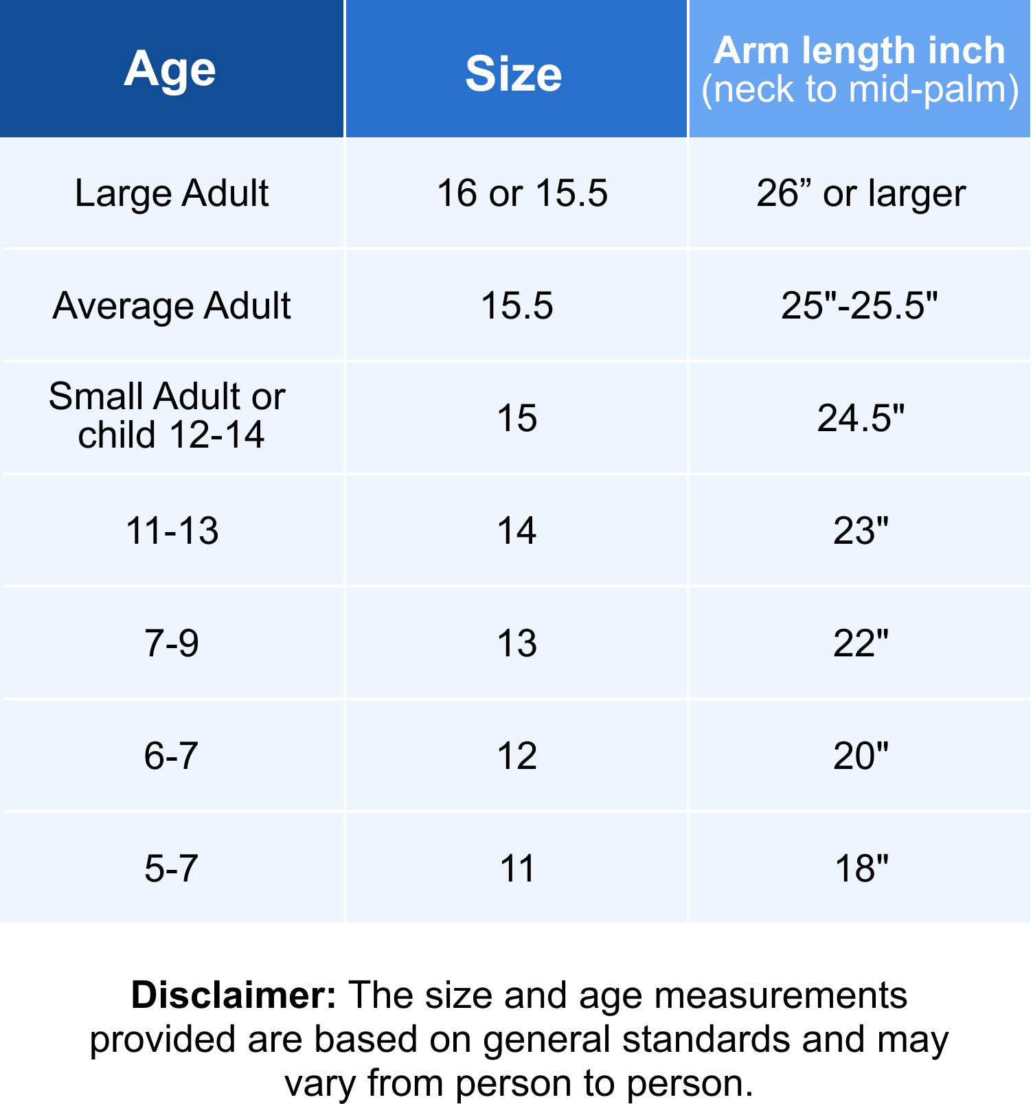 violin size chart